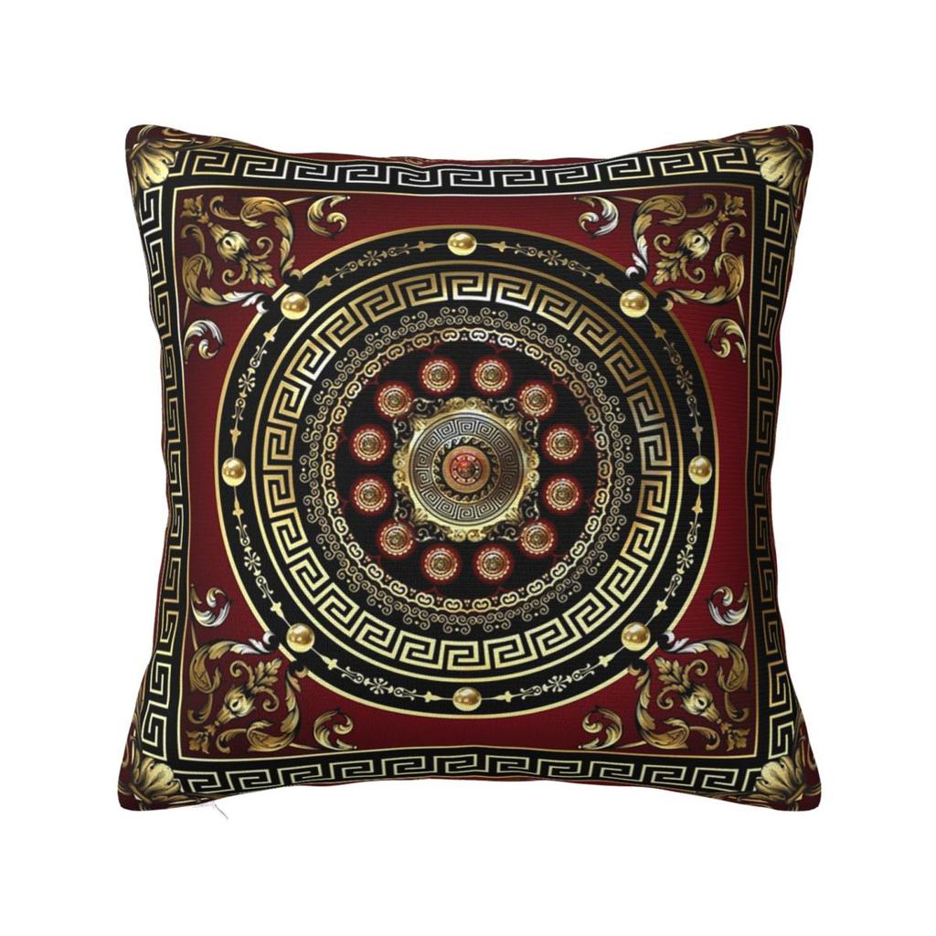 Luxury Golden Baroque Floral European Victorian Art Square Pillowcase Cushion Cover Pillow Case Throw Pillow Cover for Home