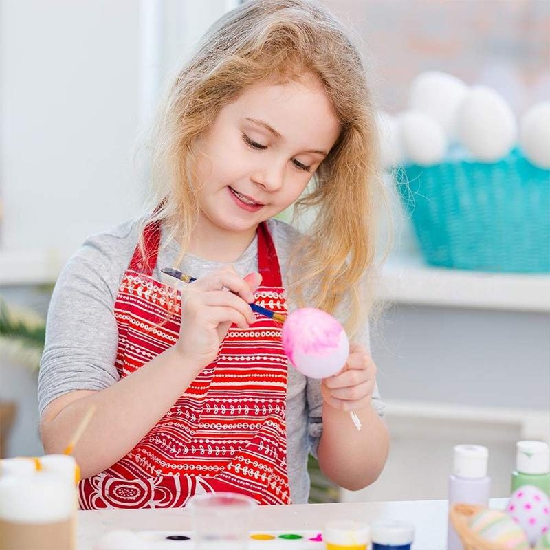 10 шт. Белые Пасхальные Пенопластовые Яйца для DIY-Раскрашивания Полистирол Пенопласт Домашние Яйца Шарики Принадлежности для Украшения Вечеринки Легкие Ручной Работы