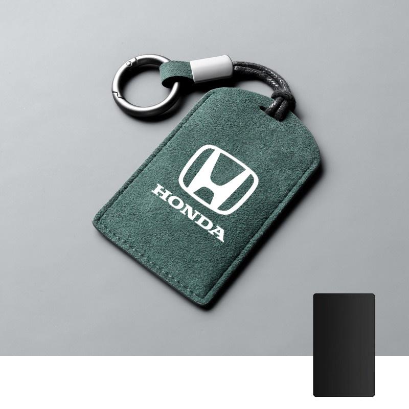 Suede Car NFC Card Key Case Full Cover Protector Keyring Shell Fob Auto Accessory For Honda New Civic 11th Gen ZRV Integra 2023 UQ8 12s