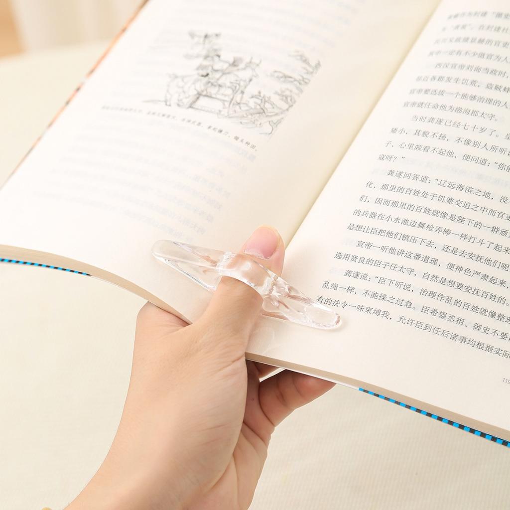 Элегантный акриловый держатель для большого пальца для книг, закладка-зажим, помощь для чтения книг