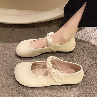 Мокасины Женская обувь Круглый носок Женские туфли Мэри Джейн на плоской подошве Сделки Повседневная ходьба Эстетика Хлопок Высокое качество Дешево 39