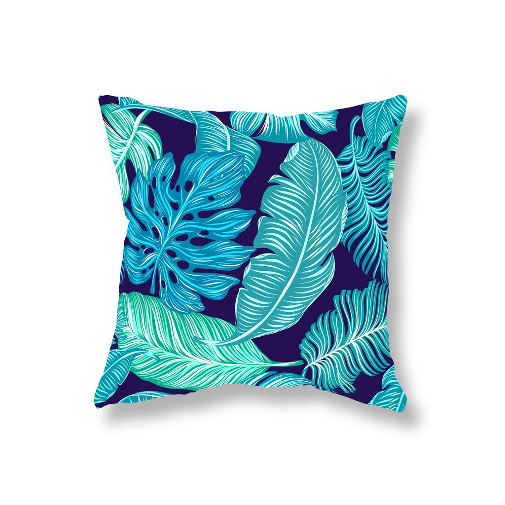 Красочные художественные наволочки с листьями растений, украшения для дивана, прикроватные тумбочки для офиса, игрового стула, чехлы для подушек, украшения дома 45x45 см