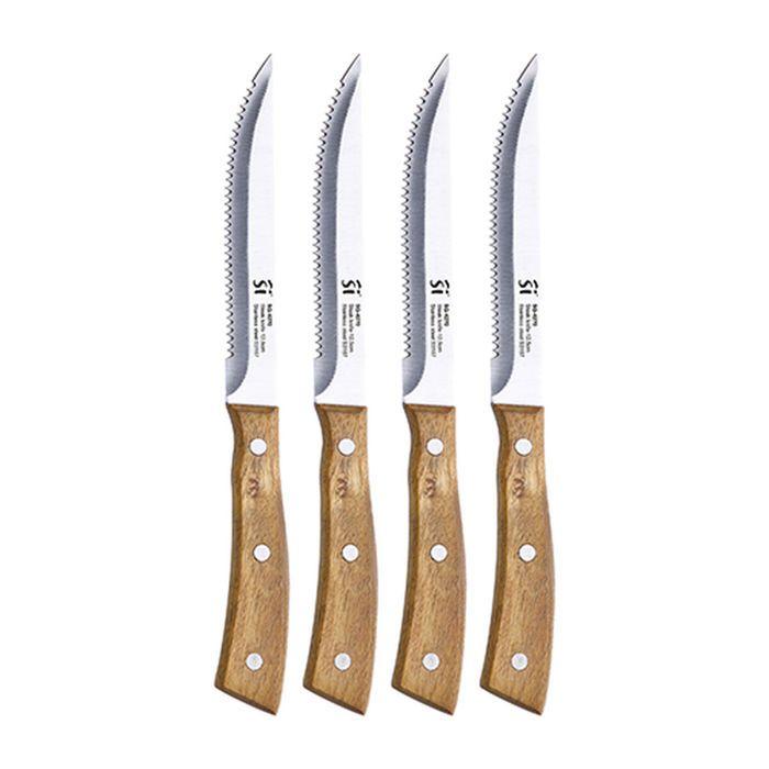 Ensemble de couteaux à viande - SAN IGNACIO - Compact - 12,5 cm - Acier inoxydable - 4 pièces