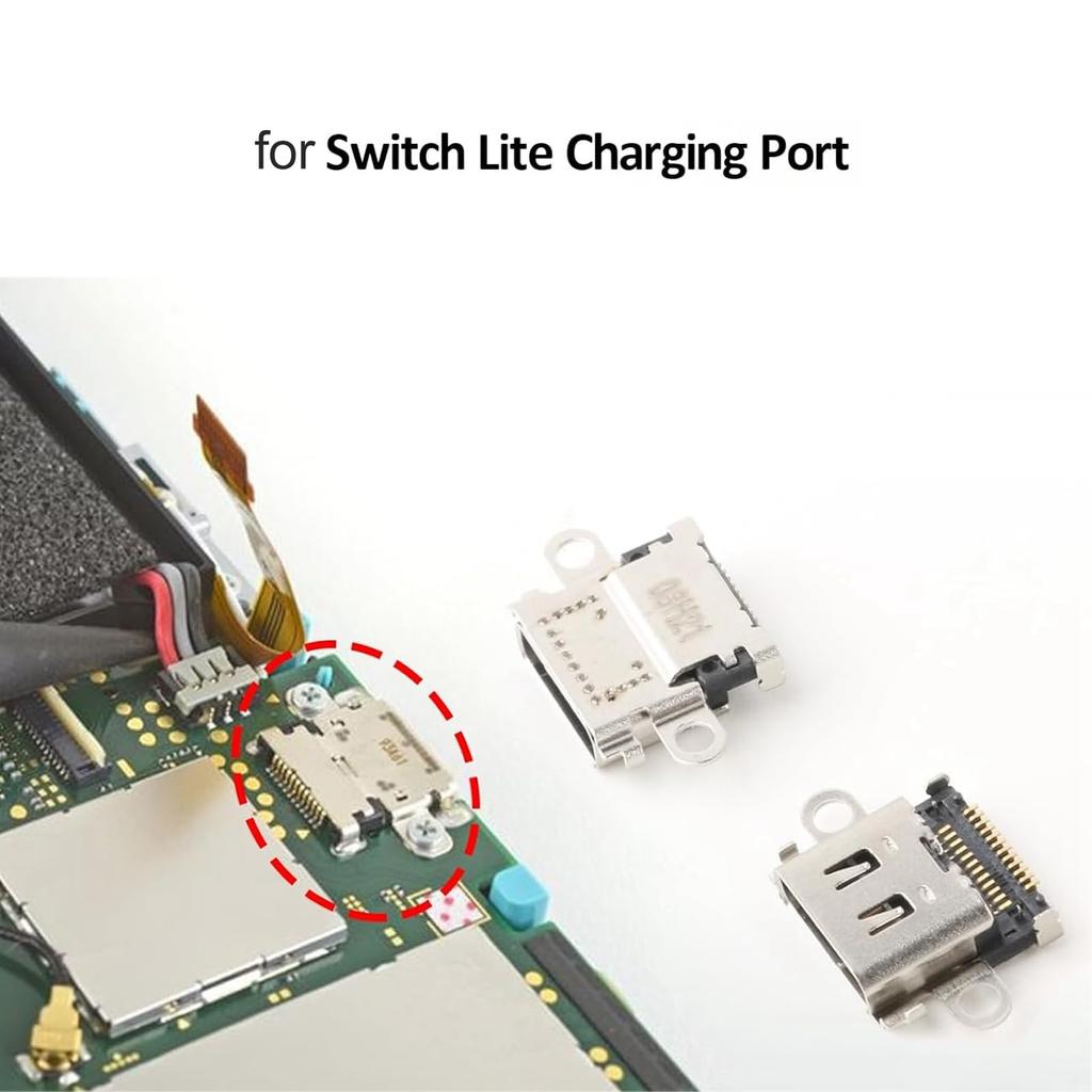 2 Сменных порта для зарядки для док-станции консоли USB C Зарядный порт с винтами и ремонт для Lite HDH 001 Type-C Lite, Инструменты,