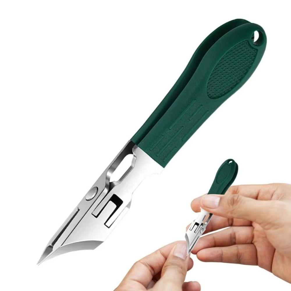 Anti-Splash Oblique Toe Nail Trimmers Stainless Steel Nail Clipper Fingernail Clipper