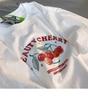 Футболка женская 7 Cherries из хлопка плотностью 230 г с коротким рукавом, выпуск 2024 г. — свободный крой, мягкий и милый стиль