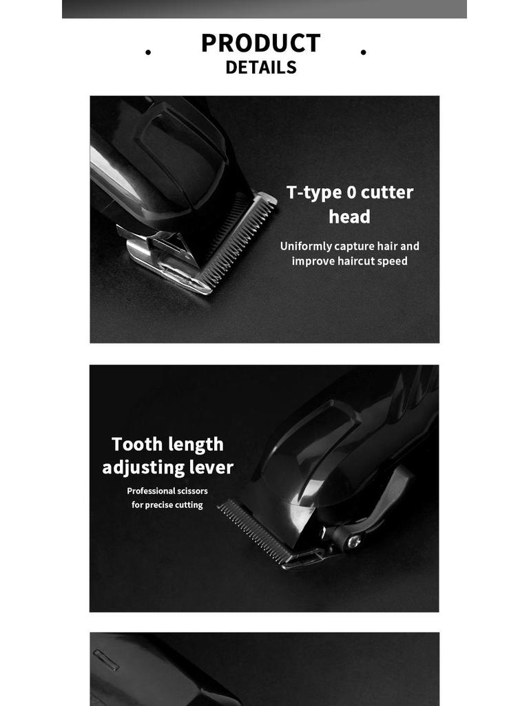 Профессиональная электрическая машинка для стрижки волос с мощным мотором — идеально подходит для парикмахерских