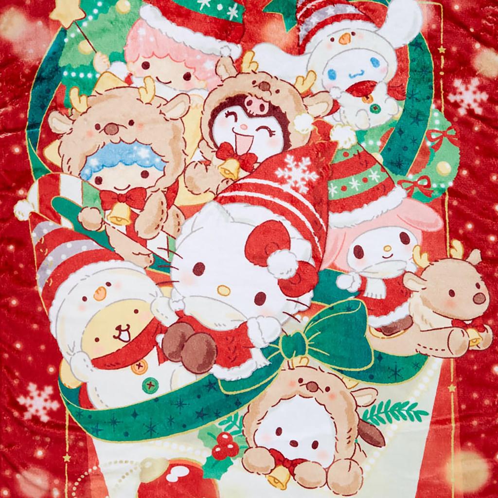 Sanrio Cushion Blanket Sanrio Characters Throw Blanket 113204 (Christmas)