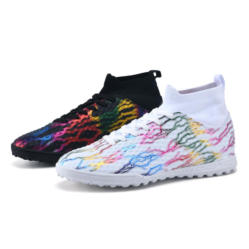 Модные мужские футбольные бутсы TF нескользящие бутсы для игры на траве кроссовки высококачественные удобные кроссовки высокие футбольные бутсы 35-46