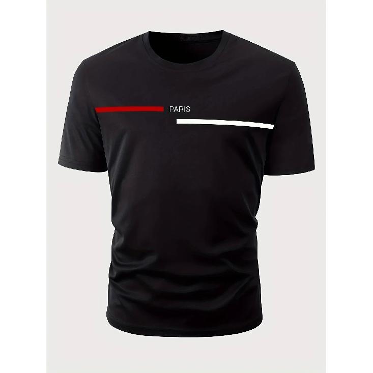 Men's O-neck Short Sleeve Casual T-shirt for Summer Man Loose Fit Cotton Printed T-shirt Tops