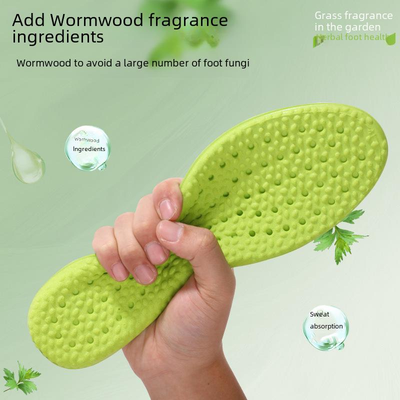 Новые дышащие стельки из полыни: Потопоглощающая, амортизирующая, высокоэластичная поддержка для мужской и женской военной подготовки и спорта.