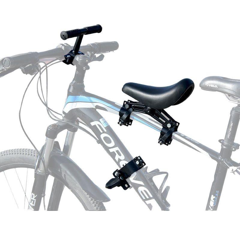 Child Bike Seat Front Mount, Kids Bicycle Saddle for Mountain Bike, Fits Most Bikes, Black