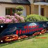 Halloween Pumpkin Full Moon Bat Candle Fence Banner Party Decor