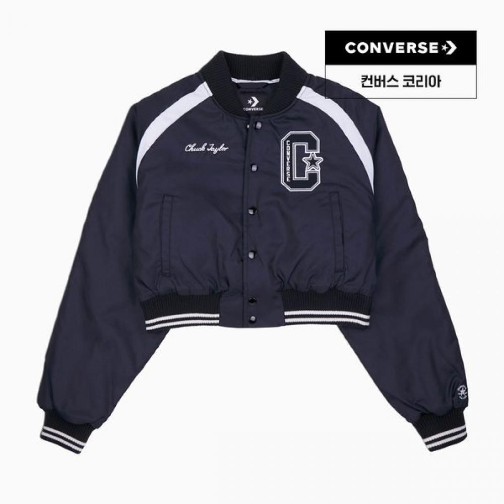 Converse Men Retro Chuck Graphic Varsity Jacket Black 10027978 A01
