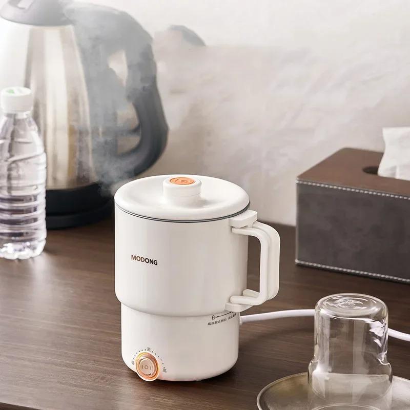 Электрический чайник 1 шт., уличный мини-чайник объемом 800 мл, двухслойный, из нержавеющей стали 304, съемный, складной, бытовой, портативный, для воды