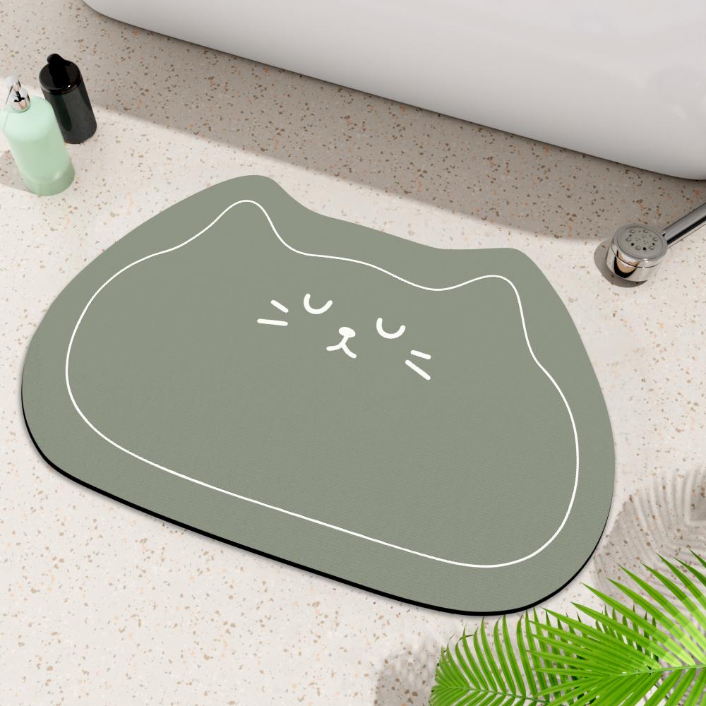 Thickened Soft Diatomaceous Earth Bathroom Floor Mat Absorbent Quick Drying Entrance Rug Anti-Slip Foot Pad for Door