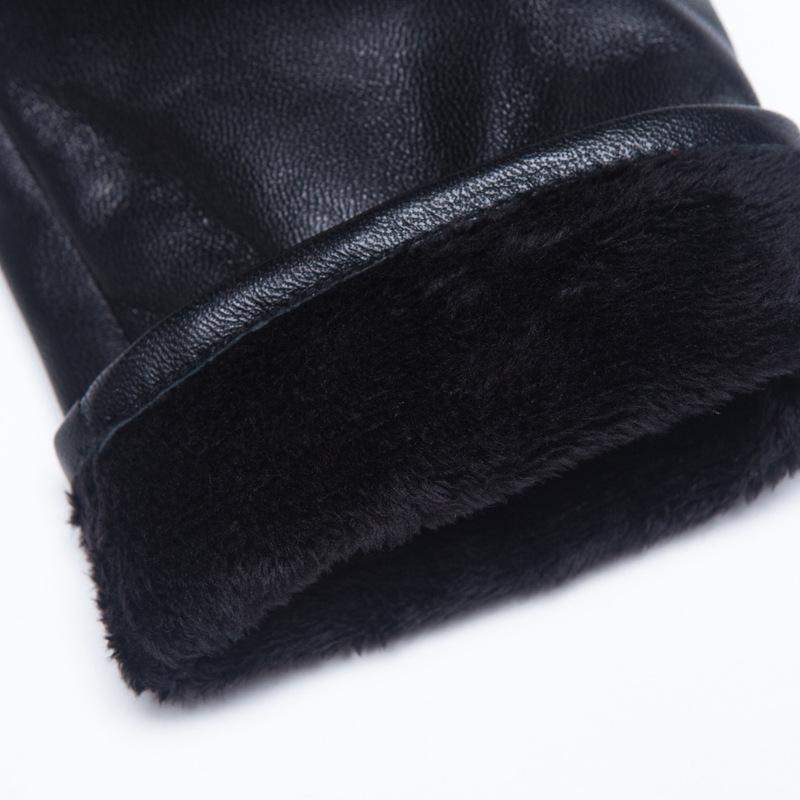 Sheepskin Winter Cycling Gloves - Thin, Warm, Velvet-Lined
