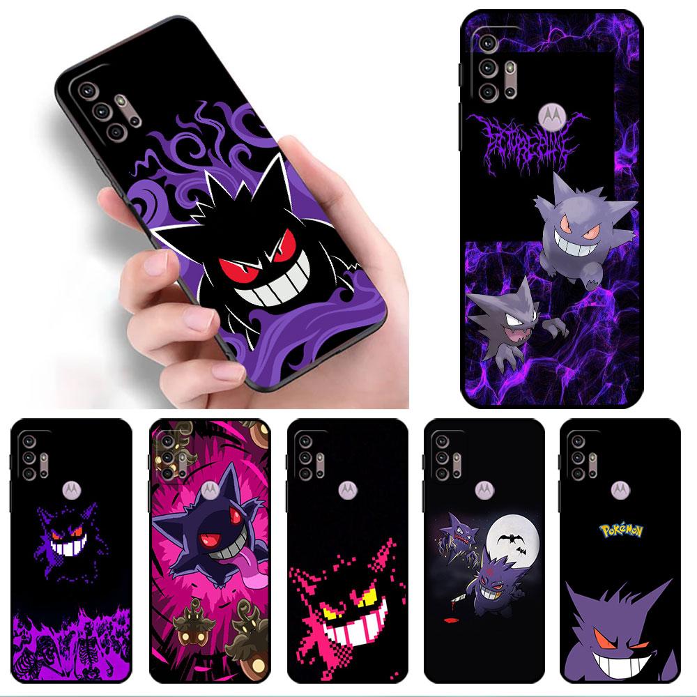 Милый чехол Pokemon Gengar для Motorola G30 G60 G22 G9 Play G82 G52 G8 G9 G50 One Fusion Edge 20 черный мягкий чехол для телефона силиконовый