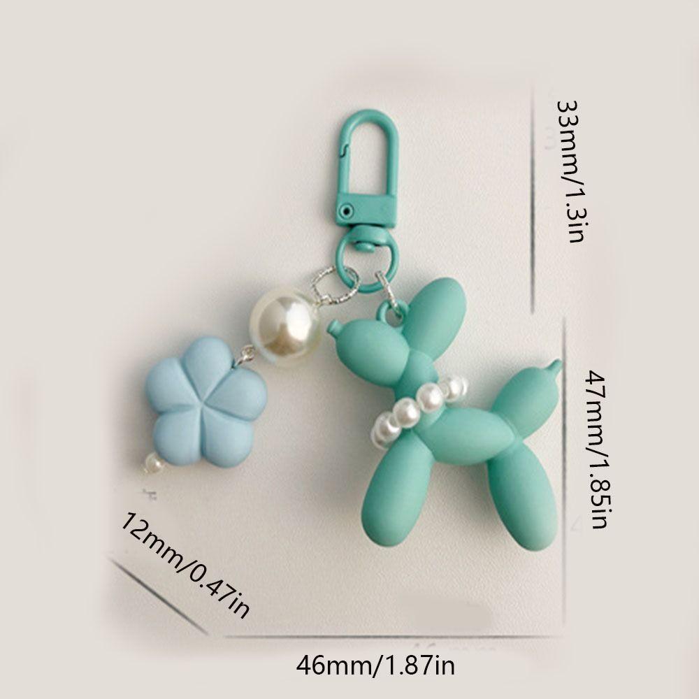 Acrylic Jelly Dog Key Chain Cute Puppy Keyring Creative Dog Balloon Keychain  Couple