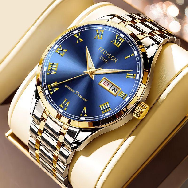 Мужские часы Мужские часы кварцевые знаменитые студенческие часы со стальным ремешком водонепроницаемые полностью автоматические мужские часы модель
