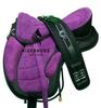 Treeless Freemax Synthetic Horse Riding Saddle Size 12 To 18 Inch Black Purple