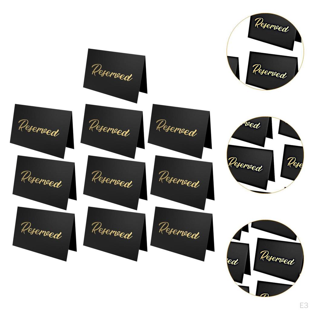 10 Pieces Reserved Table Card Cardstock Multipurpose Portable Placeholders Place Cards for