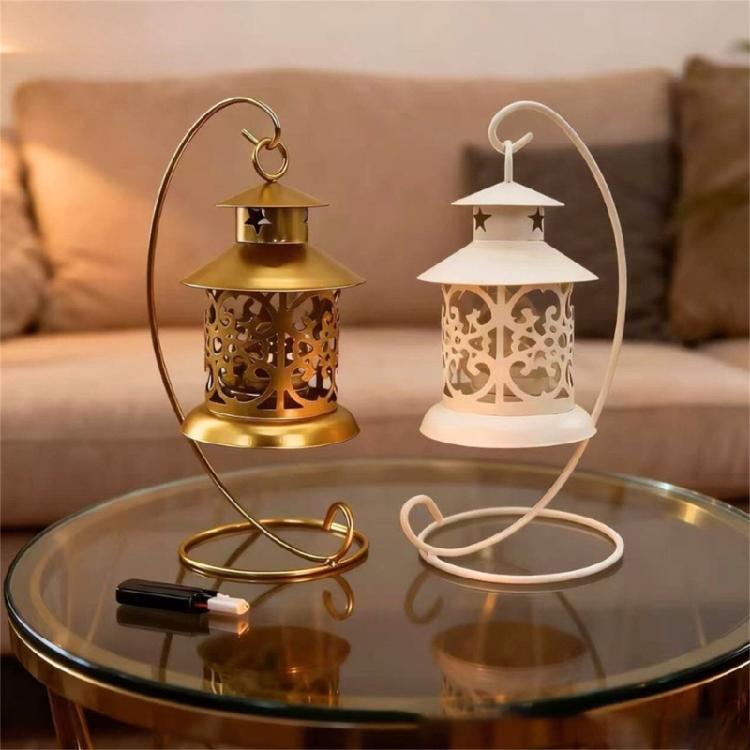 Elegant Cutout Metal Birdcage Hanging Lanterns Tealight Candle Holders With Rustproof Construction for Wedding Christmas
