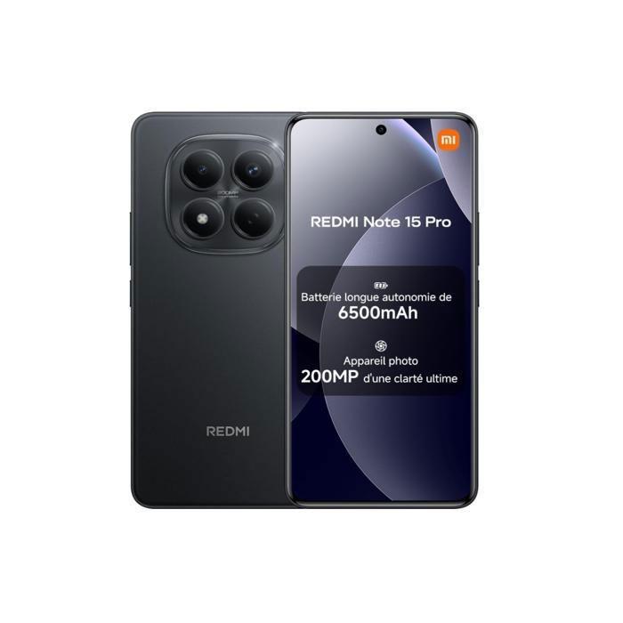 REDMI Note 15 Pro 4G Smartphone de 8G RAM 256G ROM Noir - Version européenne - Chargeur non inclus - Very good condition