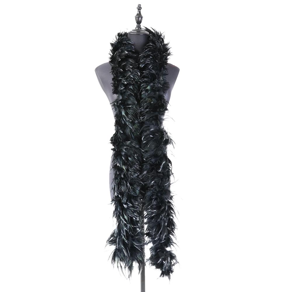 DIY 2meters Thicken Rooster Feathers Boa Crafts Natural Chicken Feather Scarf Making Carnival Party Clothes Handicraft Accessories