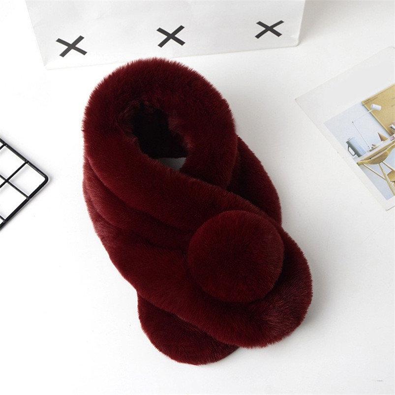 Fashion Sexy Winter Student Korean Version of Artificial Fur Imitation Rabbit Fur Collar Female Outdoor Warm Plush Scarf