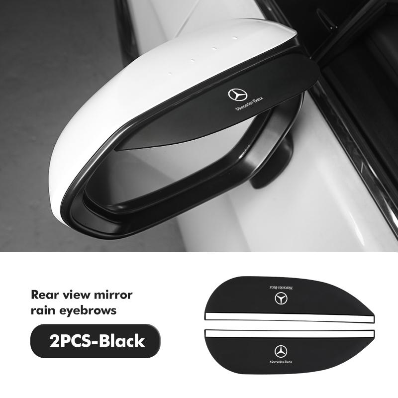 ZHM3 2PCS Car Rearview Mirror Sticker Rain Eyebrow Protector Cover For Mercedes Benz W202 W212 W126 W140 W168 W177 CLS GLE GLC GLS