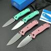BM Mini 533 533bk EDC Folding Knife Lightweight Pocket Knife Manual Thumb Studs Open Plain Edge Coated Fiberglass Handle