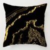 Short Plush Material Pillowcasehome Decor Black & Gold Geometric Pattern Pillow Covers Pattern Cushion Cover Suitable For Sofa B