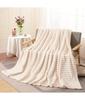 1pc Solid Color Flannel Blanket Soft Warm Throw Blankets for Couch Sofa Office Bed Camping Travel Multi-purpose Gift Blanket