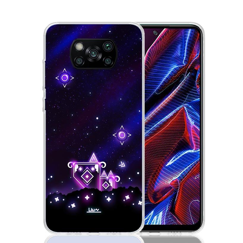 Geometry Dash Game Phone Case For Xiaomi Poco X7 X6 X5 Pro F7 Ultra Redmi 15C 15 13 13C 12 12C 10 10A 10C 9 9A 9C 9T Cover Poco