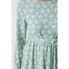 Women's Sky Blue Floral Summer Long Knitted Dress Dd01322
