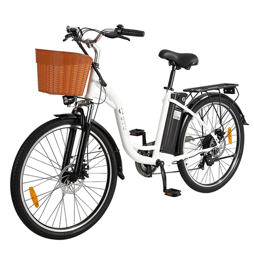 Electric Bike DYU C6 26" 250W Motor 12.5AH Max Range 60Km Load 120Kg Black or White