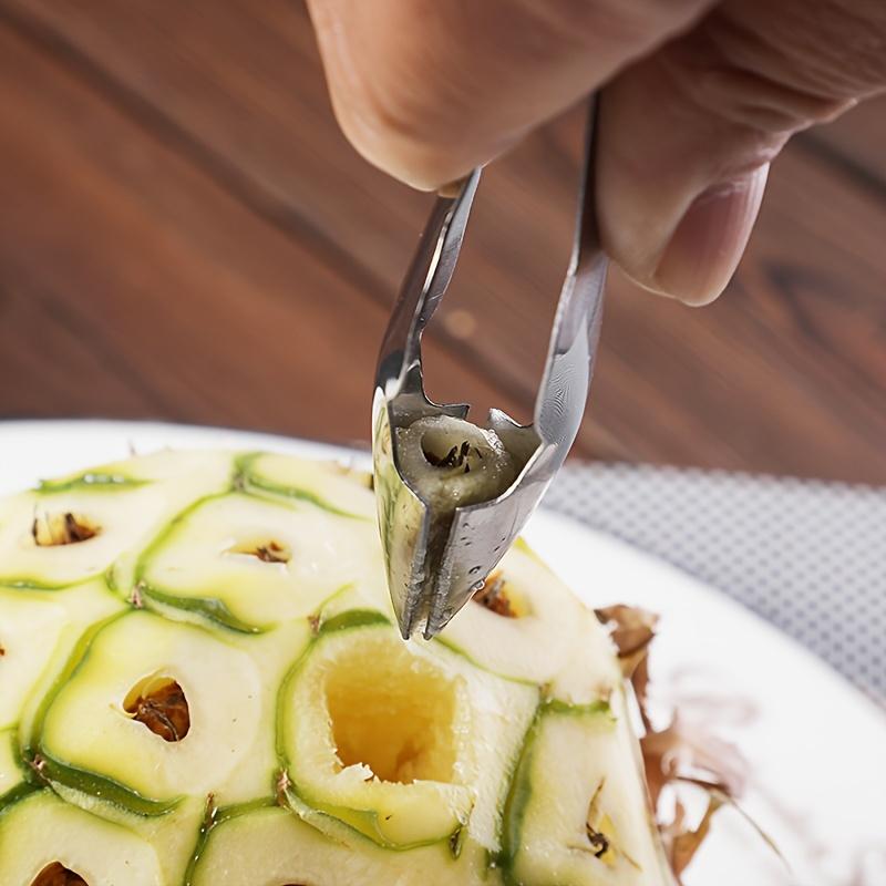 Pineapple Specific Eye Removal Clip, Stainless Steel V-Shaped Pineapple Shovel, Seed Removal Clip, Peeling Knife, Eye Digging Device