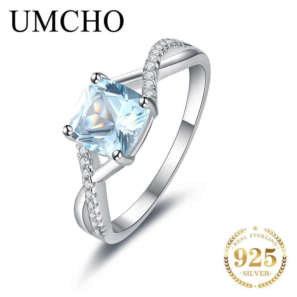 UMCHO, изящное нежное женское кольцо с камнем
