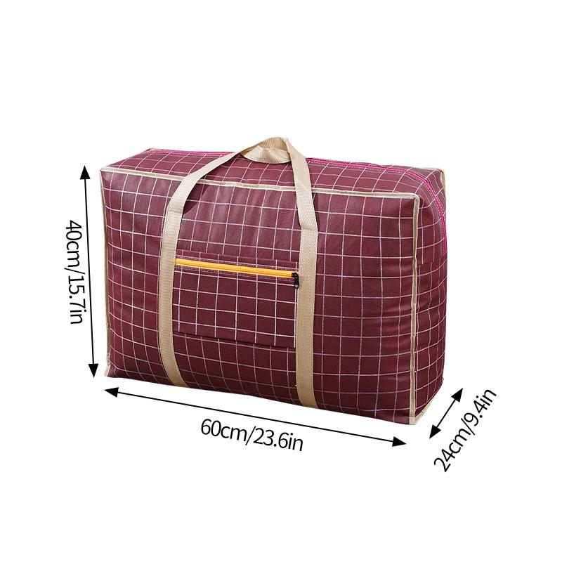 Large luggage Bag Large Capacity Woven Bag Multifunctional Luggage Packing Bag Clothing Organizer Zipper Portable Moving Bags