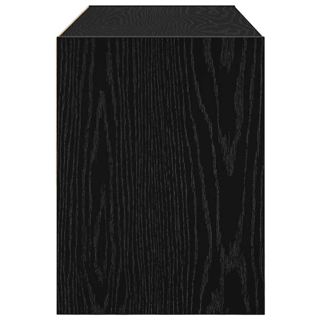 Stackable Shoe Rack Black Oak Effect 89.5 x 30 x 40 cm