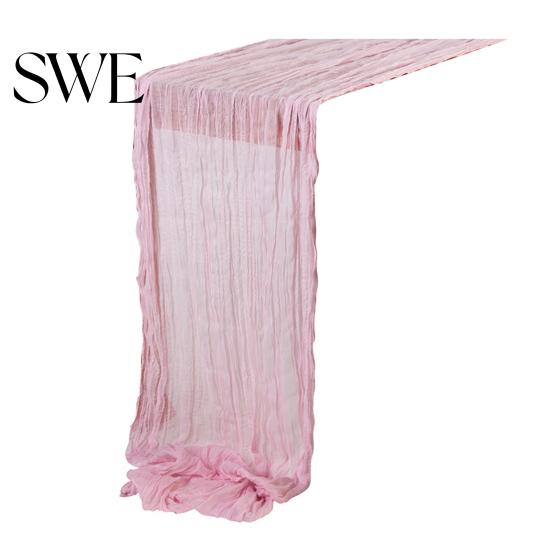 Rustic Table Runner Tablecloth Soft Washable Non-Fading Hand-dyed Wedding Party Decoration