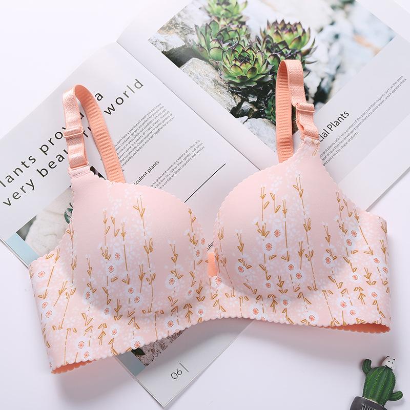 Толстые и тонкие модели без стального кольца, маленькая грудь, нижнее белье для девочек, регулируемый бюстгальтер в сборе, цельный бюстгальтер без маркировки
