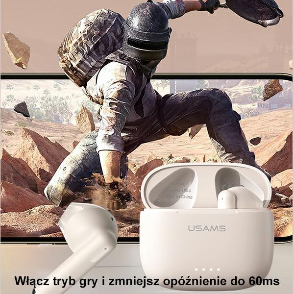 Usams Słuchawki Bluetooth 5.3 Twsus14 Series Dual Mic Bezprzewodowe Niebieskie/Blue Bhuus03