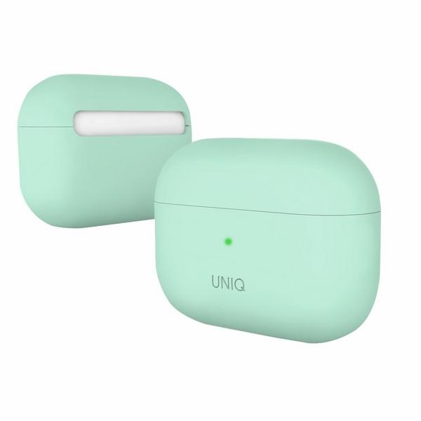 Etui do AirPods Pro UNIQ Lino - case pokrowiec silikonowy miętowy