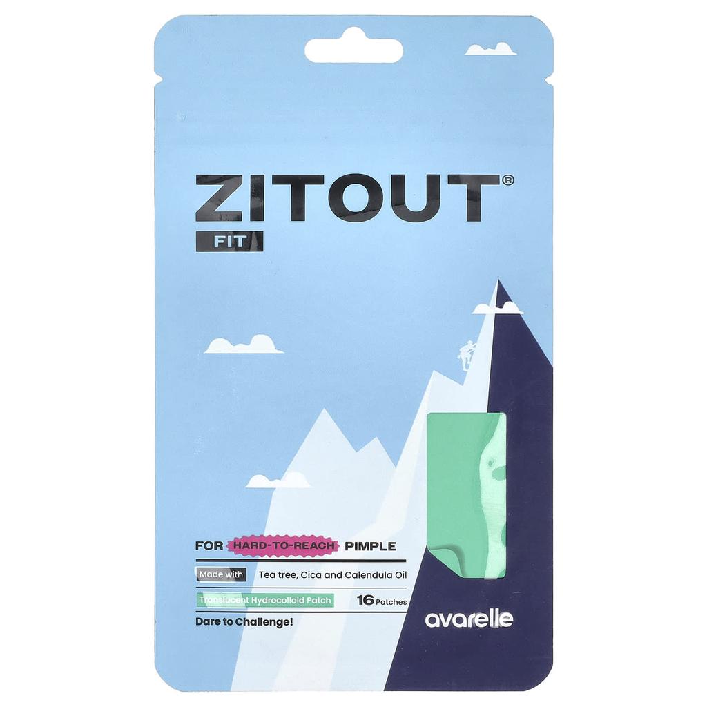 AVARELLE Zitout® Fit, Translucent Hydrocolloid Patches, 16 Pieces