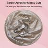 Adult Barber Cloak Silver-Gray Foldable Three-dimensional Haircut Cape Apron Combo for Professional Hair Styling