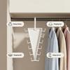 Coat Hanger 360° Rotatable V Shaped Structure Rack with 12-Hook Large Capacity Space-Saving Vertical Hook for Clothes Scarves Belts
