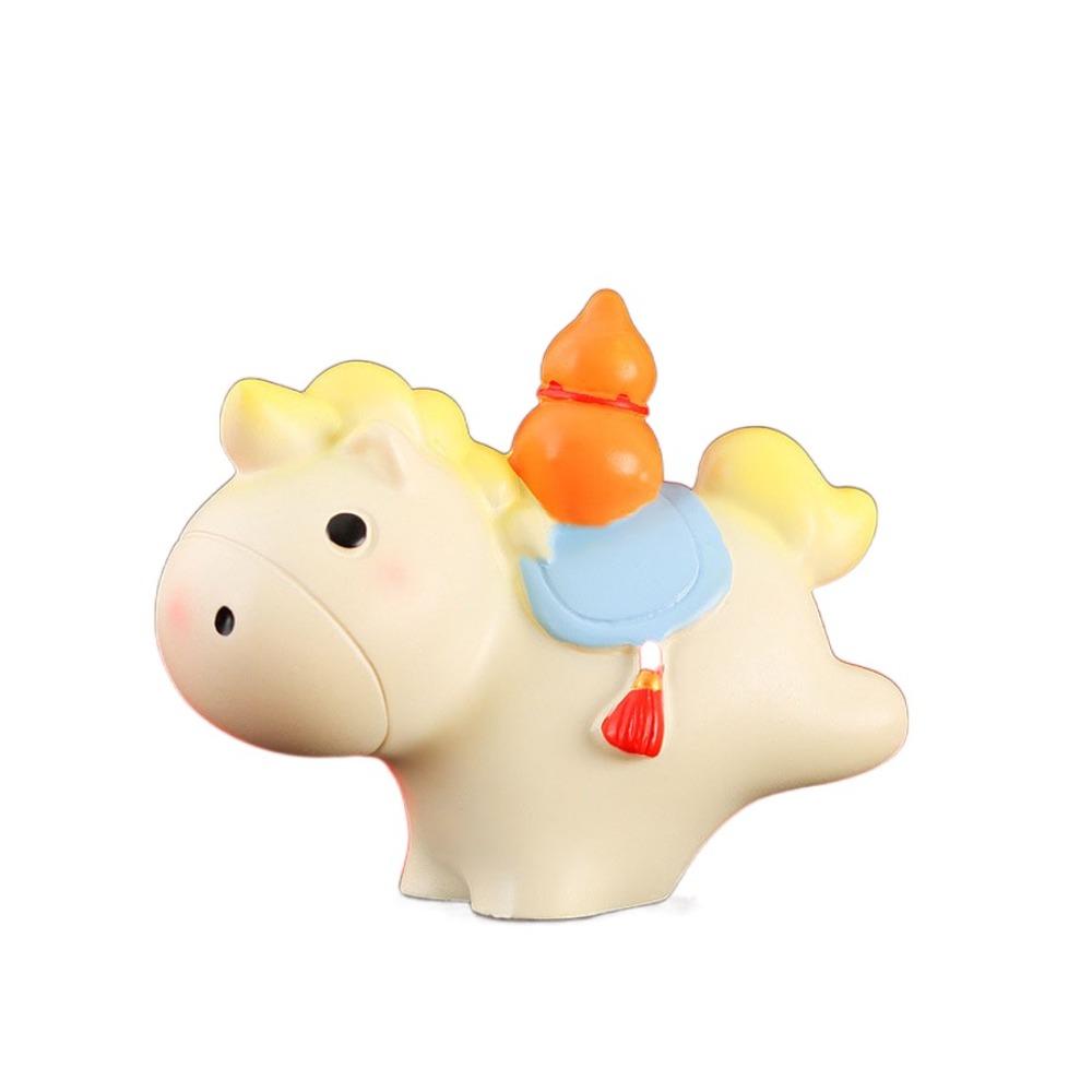 Resin Horse Figurine Chinese Style Zodiac Ornaments Vivid New Year Mascot Miniature Office