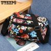 Korean Version Casual Nylon Canvas Bag Middle-aged and Elderly Crossbody Bag Fashionable and Versatile Single Shoulder Mother's Small Flower Cloth Bag